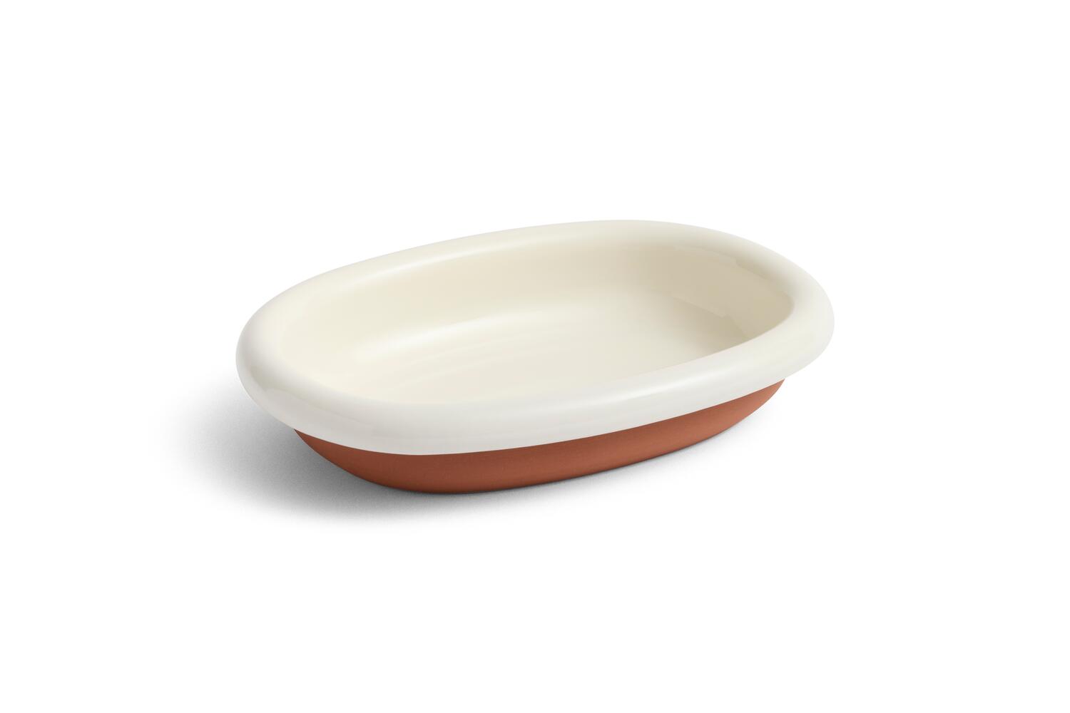 Barro Oval fad, Off-white - L27,5 cm
